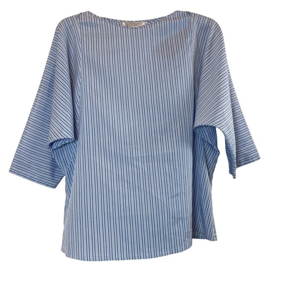 André Christian Tops - Andre Christian Paris Blue Top Blouse Womens Preppy Lightweight Retro Size M